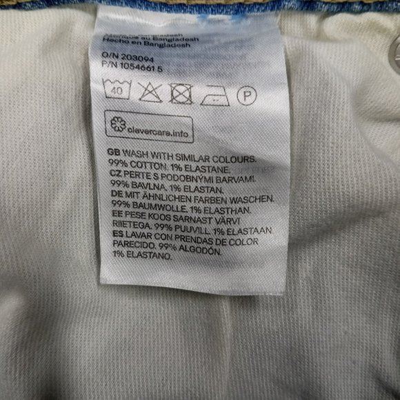H&M Skinny Fit Distressed Jeans Womens Size 30 High Rise comfort Stretch Blue - Picture 8 of 12